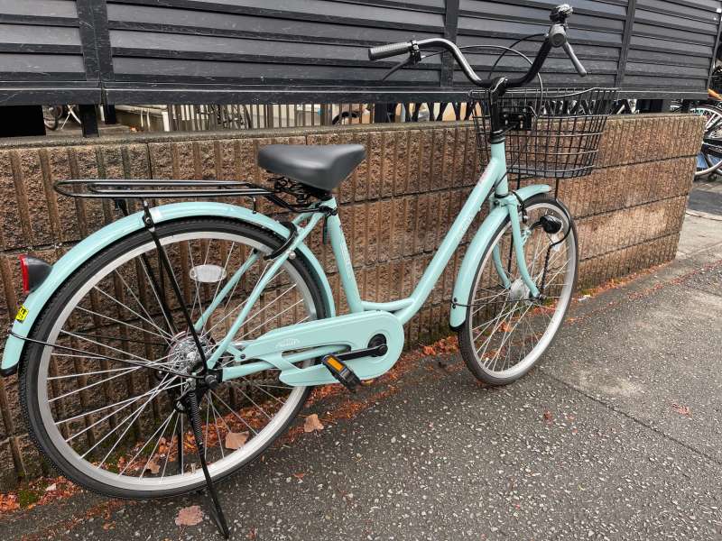 大阪の自転車出張修理店グッドサイクルが丈夫なフレームで水色のオート 
